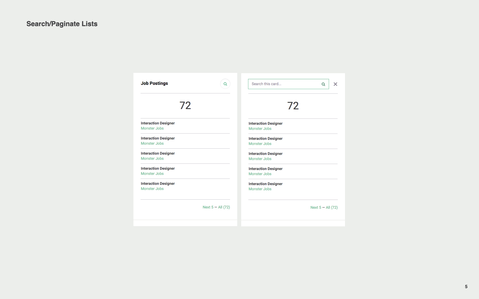 Component design