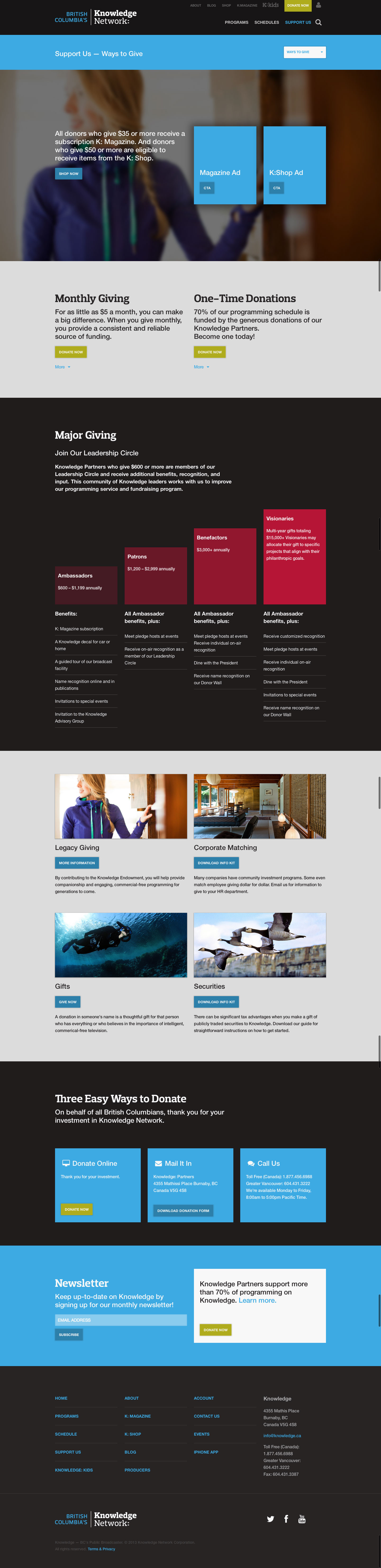 Knowledge Network support page